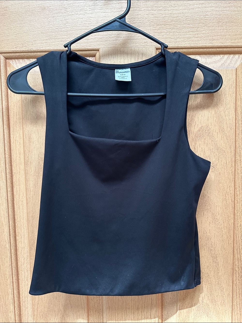 Black Square Neck Tank Top